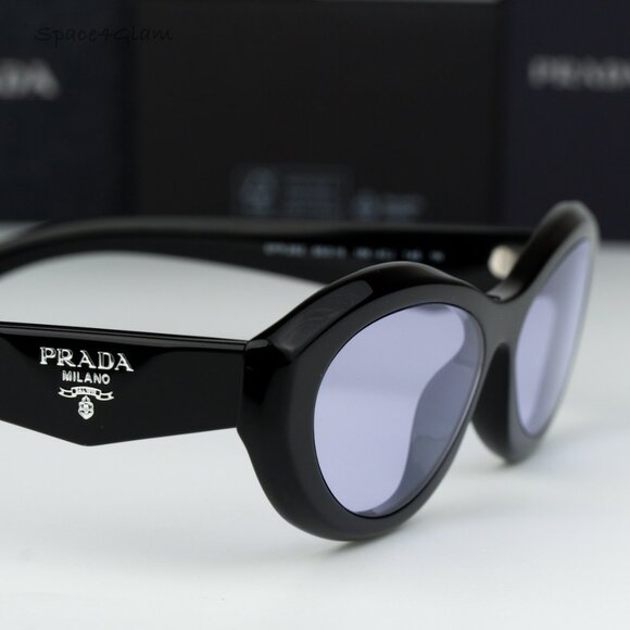 BRAND NEW Prada PR26ZS 16K40J Black Violet Oval Women Sunglasses PR 26ZS main image 4